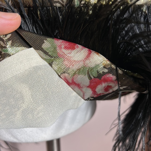 LOVESHACKFANCY Set Dusty Crop Cami Midnight Ruby & Risha Feather Trim Mini Skirt - Picture 15 of 17